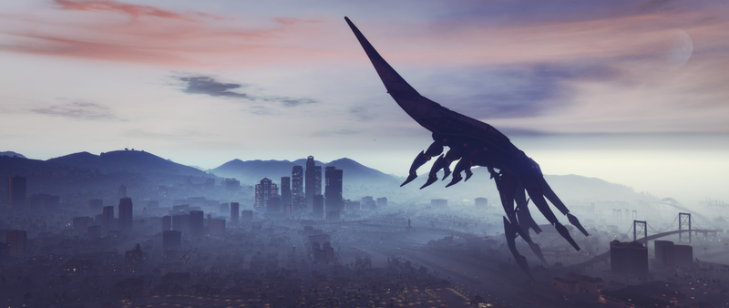 Illustration for article titled GTA V Mod Swaps Harmless Blimps For Mass Effect's Reapers